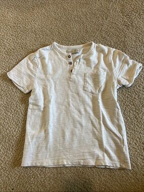 Boys Cream Short Sleeve Pocket Tee